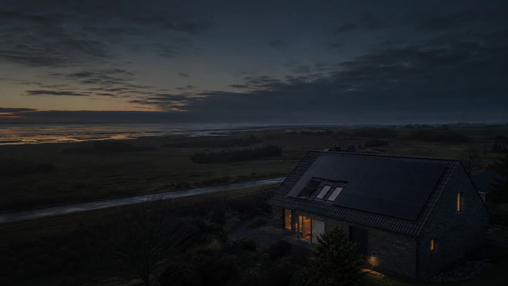 Solaranlage auf einem norddeutschen Hausdach