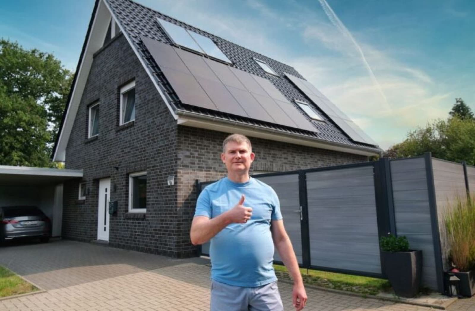 Wärmepumpe an einer Hauswand